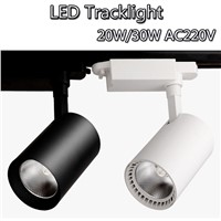 10pcs/lot COB 20W 30W Led Track light aluminum Ceiling Rail Track lighting Spot LED Spotlights Lamps 220V