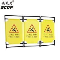 A6 Folding Cloth Advertising Barrier Plastic Traffic Barriers Fence Foldable Oxford Fencing Road Crowded Safety Warning Signs