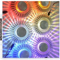 LED 3W sunflower sun lamp wall lamp embedded tube light smallpox Wall light background light Ktv Bar Ceiling Light Home Decor