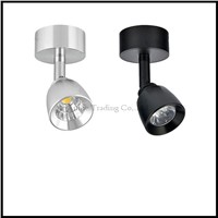 110V 220V 240V 3W 5W 7W mini led spot light black silver aluminum cob LED surface mounted spotlights refletor led lighting