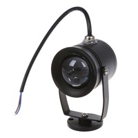 RGB LED Lamp 16 Colors 10W + 12V DC Black Waterproof Decoration