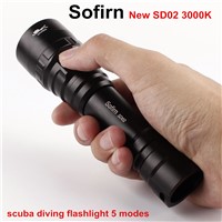 Sofirn SD02A Professional Scuba Diving Flashlight 18650 Powerful Dive Light Cree XPL 3000K LED Lamp Underwater Searchlight Torch