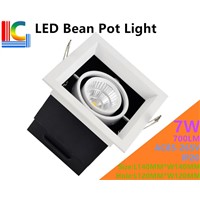 7W LED Bean Pot Light AC85-265V LED Grille Lamp Highlighted 110V 220V LED Bean Gallbladder Lamp CE 700LM Home Lighting 4PCs/Lot