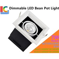 Dimmable 7W LED Bean Pot Light LED Grille Lamp Highlighted 110V 220V LED Bean Gallbladder Lamp CE 700LM Home Lighting 4PCs/Lot
