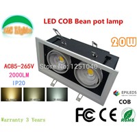 AR80 20W LED Bean Pot Light COB LED Grille Lamp Highlighted LED Bean Gallbladder Lamp Warranty 3 Years 4Pcs a lot