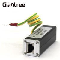 giantree Aluminum ALloy RJ45 Plug Network Ethernet Surge Protector Lightning Surge Protector Thunder Lightning Arrester