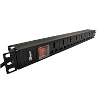 TOWE EN10/W801K 10A 8 WAYS GB1002 universal with on &off switchPDUs 19" Cabinet socket  Power distribution Units