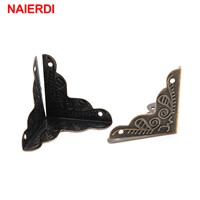 30PCS NAIERDI 3.6x2.4cm Luggage Case Box Corners Brackets Decorative Corner For Furniture Decorative Triangle Rattan Carved