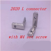 10PC T slot L type 90 degree EU standard 2020 aluminum profile Inside corner connector bracket with M5 screw