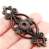 10Pcs Antique Decorative Corner Bracket for Furniture Wooden Box Feet Corner Protector Furniture Fittings with Screw 63x24mm