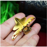 Antique Jewelry Gift Box Wood Case Decorative Feet Leg Corner Protector,Gold Color,Yellow,42*30mm,12Pcs