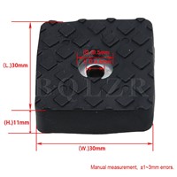 BQLZR 50PCS Square Noise-Dampening Bumpers Furniture Table Chair Leg Rubber Feet Protector Pads Base Foot Replacement