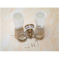 Bathroom Accessories,Fashion Ceramics Antique Brass Finish Toothbrush Tumbler&amp;amp;amp;Cup Holder,Creative Design,wall mounted Bath
