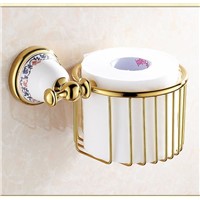 Creative Ceramic Design Bronze Gold Finish Toilet Paper Holder/Bronze Paper Towel Holder,Roll Holder&amp;amp;amp;Bathroom Storage Basket