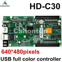 HD-C30 USB + Ethernet Port Asynchronous controller Full color RGB Video and Audio support LED screen control card 640*480pixels