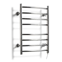 Low Freight Heated Towel Rail  ,Curved Stainless Steel Electric Towel Warmer Racks, 110-240V, Towel Heater Polished