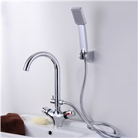 Thermostatic Bathroom Kitchen Faucet Single Handle Intelligent Anti-scald Hand Shower Basin Wash Hair Mixer Taps