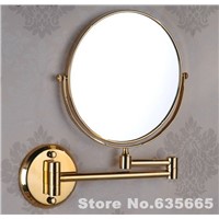 Antique Gold Double Side 8 Bath Mirror Shave Makeup Extend Arm 3x Magnifying Espelho Do Banheiro Bathroom Sanitary Accessories
