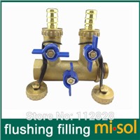 Flushing and filling unit for solar water heater, for solar hot water