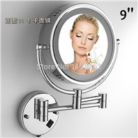 Bath Mirrors 8&amp;amp;quot;Wall Mounted Round 3x 1x Magnifying Bathroom Mirror LED Makeup Cosmetic Mirror Lady&amp;amp;#39;s Private Mirror HSY-2068
