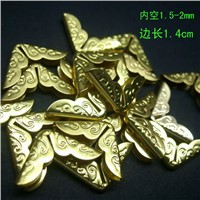 Hardcover Books Corners, 14mm Gold Plated Color, 100pcs/lot, DIY Book Angle Accessories