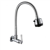 Modern Brass Single Cold Water Wall Mounted Tap Kitchen Swivel Vessel Sink Basin Faucet Cozinha Torneira Pool Valve Accessories