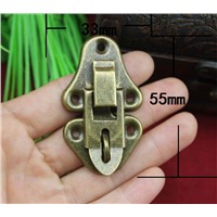20Pcs 55 * 33 Antique Wooden Box Hasp Lock Buckle Gift Box Hanging Hardware Lock Buckle High Quality Buckle Buckle Black Box