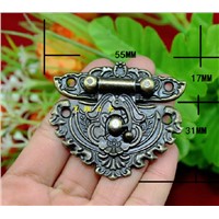 20Pcs Antique wooden wine box hasp lock buckle alloy drawer hinge decorative buckle safety clasp buckle