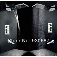 Chrome Thermostatic Valve Shower Faucet Wall Mount Bathtub mixer Tap