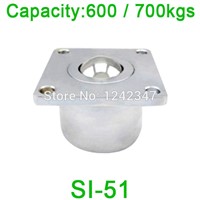 2pcs 51mm ball size SI-51 ball transfer unit SI51 600kgs load capacity Heavy duty machined solid steel ball roller caster