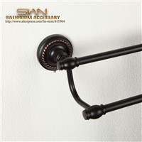 Oil Rubbed Bronze ORB   24&amp;amp;quot; Bathroom Towel Bar Rack Rail Dual Holders  3EA0121