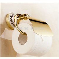Gold Polished Toilet Paper Holders copper Paper Roll Rack golden toilet paper holder paper towel holder-MD-9325