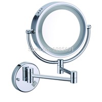 8&amp;amp;quot; round makeup mirrors dual sides 3X mirrors dual arm extend cosmetic wall mount magnifying cosmetic  mirror