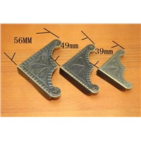 50Pcs 39MM antique trumpet wrap angle / corner decorative wooden gift box / four sides angle / angle iron bags / boxes Corner