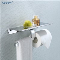 Brass Double Toilet Paper Holder Box Roll Holder Tissue Box  Wall Mounted Holder Shelf Bathroom Accessories