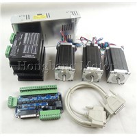 CNC Router Kit 3 Axis kit ST-M5045 (replace 2M542) driver +5 axis breakout board + Nema23 425 Oz-in motor + 350W power supply