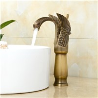 Basin Faucets Swan Luxurious Designer Bathroom Taps Vanity Hotel Home European Style Brass Retro Tap Washbasin Vessel SE-8606