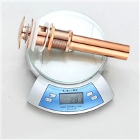 Solid Brass Bathroom Lavatory Sink Pop Up Drain With Red Gold Finish Bathroom Parts Faucet Home Accessories HJ-0618E
