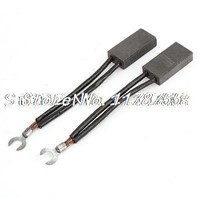 2 Pieces 10mm x 20mm x 40mm Electric Motor Copper Carbon Brushes with Leads