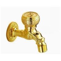 luxury Europe style total brass material art carved bib cocks washing machine tap sink faucet corner faucet
