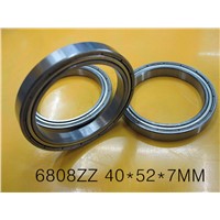 20pcs/lot  6808ZZ  thin wall bearing  6808  6808Z 61808ZZ  shielded ultra-thin deep groove ball bearings 40x52x7 mm