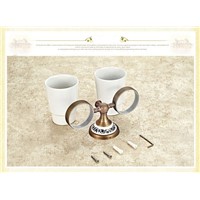 Brass antique porcelain Double tumbler cup holder toothbrush holder bathroom accessory sanitary ware bathroom furniture toilet