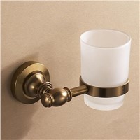 Bathroom antique bathroom accessories single cup holder Tumbler holder brushing European Space aluminum single glass cup holder
