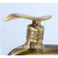 New Single Cold Tap Antique Bronze Lengthening Laundry Mop Sink Tap Euro Vintage Style Washing Machine Tap One Handle Wall-mount