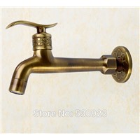 Newly Euro Vintage Style Washing Machine Faucet Antique Bronze Lengthening Laundry Mop Sink Tap Single Cold Tap Single Handle