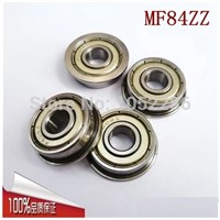50pcs/lot  Flanged bearing  MF84ZZ   miniature flange deep groove ball bearings  4*8*3 mm