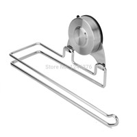 Factory-outlet Multi purpose Hotel Style Toilet Paper Holder Suction Cup for Bathroom, kitchen, Brushed Stainless Steel