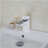 97059 White Spray Painting Chrome Hot/Cold Mixer Water Mixer Tap Basin Kitchen Bathroom Wash Basin Faucet Bath