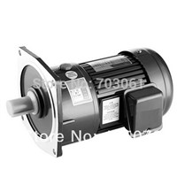 200W small AC gear motor with brake 3-phase motors with1# gearbox ratio 10:1 Horizontal installation output shaft 18mm diameter