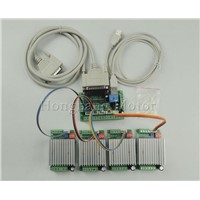 CNC Router 4 Axis Kit,mach3 TB6600 4 Axis 0-4.5A Stepper Motor Driver Controller kit + one 5 axis breakout board